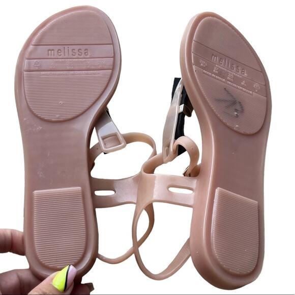 MELISSA + JASON WU women’s blush adjustable jelly sandals size 6 NWOT - Picture 6 of 6